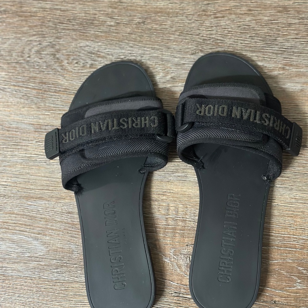 Christian Dior Black Slide Sandals - Picture 4 of 4